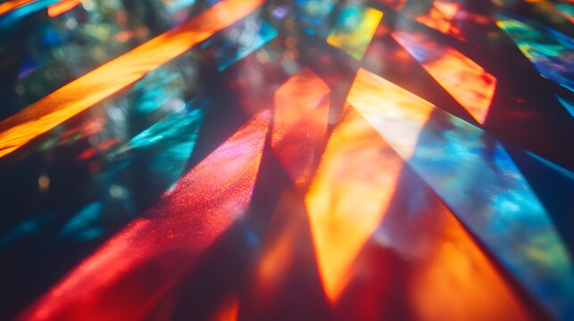 Dynamic play of vibrant colored lights creates an abstract theme perfect for backgrounds and artistic projects, displaying modern design and bright chromatic illumination in smooth transitions.