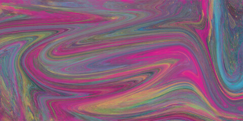 Aufkleber - abstract fluid art in vibrant colors with a marbled swirls design featuring magenta, purple, turquoi