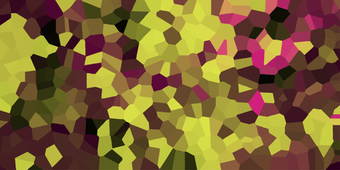 Aufkleber - Abstract mosaic pattern with a vibrant mix of warm colors featuring yellows, pinks, and browns, creating a visually appealing contemporary background.