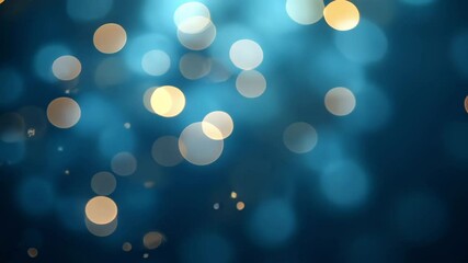 Poster - Abstract Bokeh Lights Background with Colorful Particles and Soft Blurred Effects