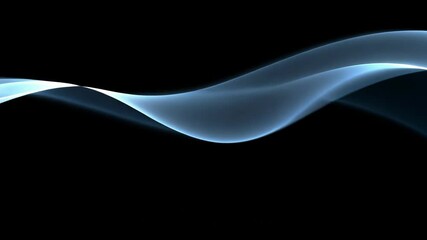  - Abstract Blue Wave Pattern with Smooth Flowing Lines on a Dark Background