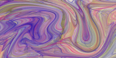 Aufkleber - abstract fluid art illustration featuring swirling pastel colors such as purple pink and yellow crea