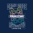 © Saranya - Game Mode Acativated press start game dpad vector illustration