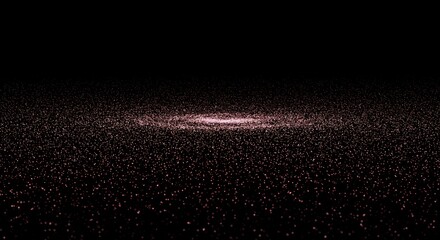 Leinwandbilder - Abstract Glowing Particle Field with Light Ring on Dark Background