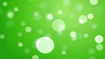 Poster - Soft Bokeh Effect with Shimmering Green Background and Gentle Light Highlights