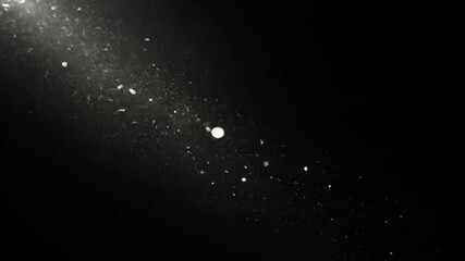 Poster - Ethereal Light Particles in Dark Space Creating a Magical and Dreamy Atmosphere