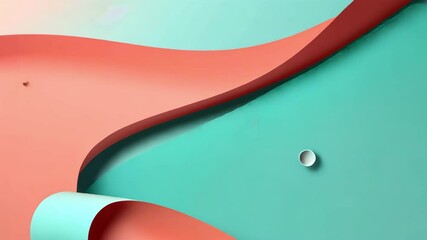 Poster - Abstract Layered Design with Soft Curves and Smooth Textures in Light Pastel Colors
