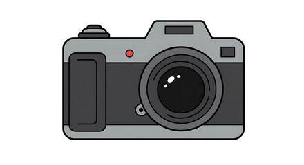 Leinwandbilder - Camera Illustration Capturing Moments with a Simple Design