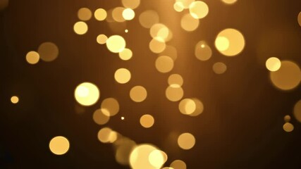 Poster - Soft Glowing Bokeh Lights with Golden Hues Ideal for Backgrounds and Celebratory Designs