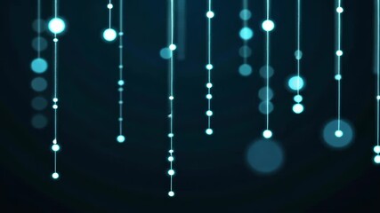 Poster - Blue light particles in motion creating a mesmerizing abstract background for modern design