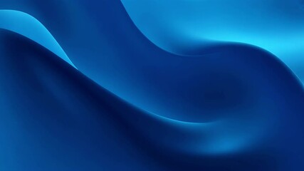 Poster - Smooth Blue Fabric Flowing in Waves on a Soft Surface Creating an Elegant Background