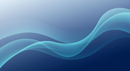Leinwandbilder - Abstract Blue Wave Pattern on Gradient Background for Design