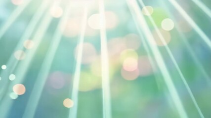 Poster - Radiant beams of light creating a dreamy and ethereal atmosphere in soft pastel colors