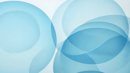 Poster - Soft Fluid Shapes in Cool Tones with Transparent Overlays for Modern Aesthetic Backgrounds