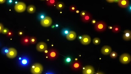 Poster - Colorful Abstract Light Bokeh Background with Various Blurred Circles in Multiple Vivid Colors