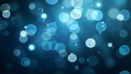 Poster - Blue Bokeh Lights Background with Soft Glows and Dreamy Atmosphere for Creative Projects