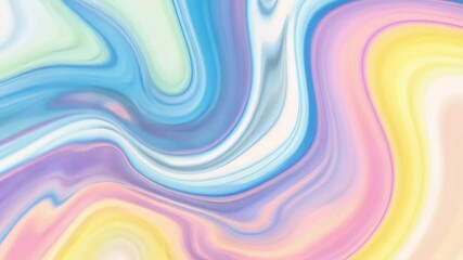 Poster - Colorful Swirling Abstract Wave Pattern in Pastel Shades for Background or Design Use