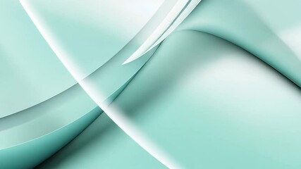 Poster - Abstract Background Design with Soft Curves and Light Tones in Blue and Green Color Palette