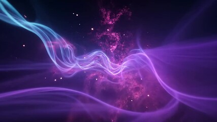  - Mesmerizing Abstract Light Waves in Purple and Blue Colorful Background for Digital Art