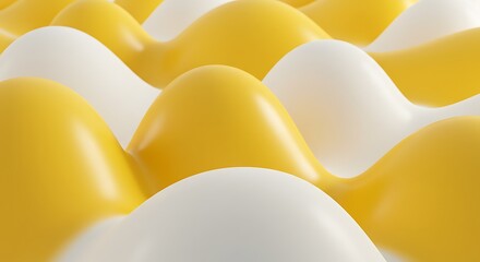 Leinwandbilder - Abstract Yellow and White Waves Surface Background