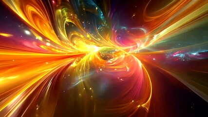 Wall Mural - Colorful Abstract Cosmic Energy Explosion