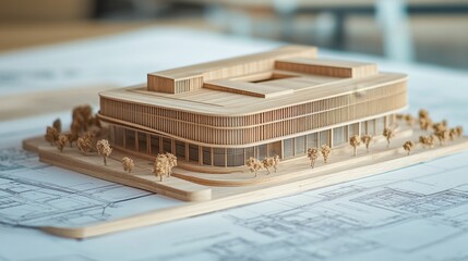 Poster - Creating a 3d visual model of an office space design studio architectural perspective