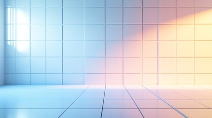Poster - Creating a clean minimalist business background with geometric shapes for professional presentations in a modern studio environment