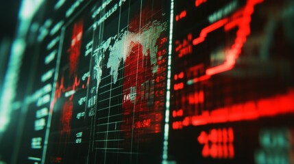 Poster - analyzing dollar exchange rates financial district digital display corporate environment data-driven