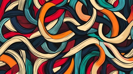 Poster - Creating a dynamic pattern of interweaving strands visual art techniques for graphic designers in contemporary environments