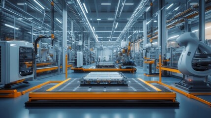 Poster - transforming the future electric vehicle production facilities high-tech industrial zones digital in