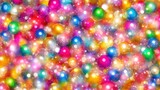 Colorful glossy spheres bokeh background texture