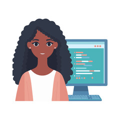 illustration design of a programmer