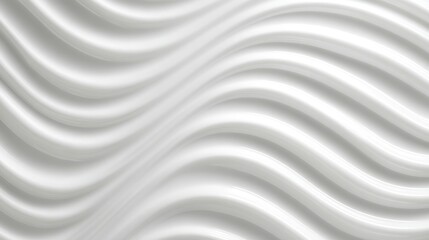 Poster - Abstract white curves flowing dynamically, generating elegant textural pattern serving minimalist graphic design backgrounds with modern aesthetic appeal