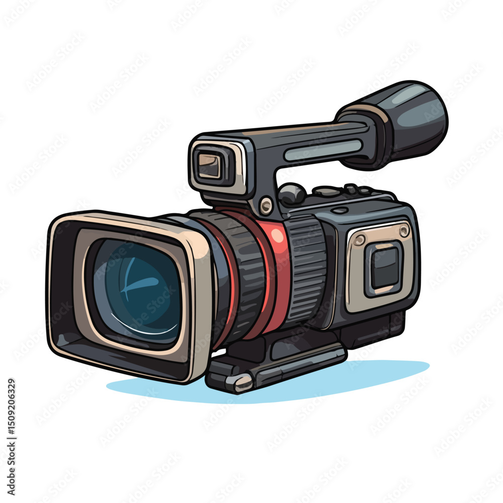 Professional Video Camera Icon Vector Illustration for Multimedia ...