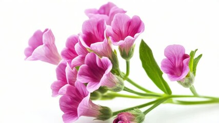 Poster - A bunch of pink flowers arranged on a clean white surface