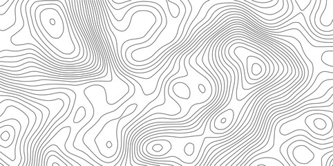 Poster - The black grey on white contours vector topography stylized height of the lines. The concept of a conditional geography scheme and the terrain path. Ultra wide. Map vector terrain Illustration. 
