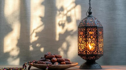 Poster - Fresh fruit and candles on a wooden table