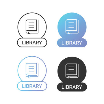 Library Sign Icon Set Vector Design.