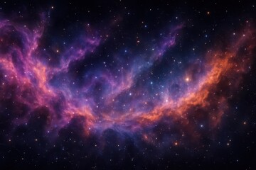Wall Mural - breathtaking deep space panorama showcasing a vividly colorful nebula with swirling cosmic gas cloud