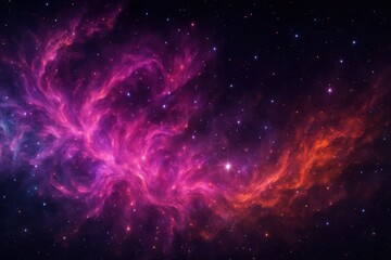 Wall Mural - breathtaking deep space panorama showcasing a vividly colorful nebula with swirling cosmic gas cloud