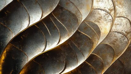 Poster - A close-up of a metal sculpture depicting the tail of a mythical dragon