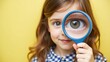 © Putra - Captivating Little Girl with Magnifying Glass Exploring the World Around Her