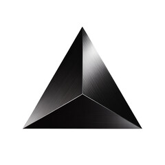 Poster - A futuristic dark metallic pyramid floating mysteriously symbolizing on transparent background