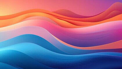 Fototapete - vibrant gradient background showcasing colors from blue to pink and orange in a smooth blend