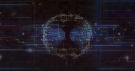 Poster - Image of data processing over brain