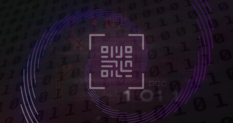 Poster - Image of data processing over acces denied text