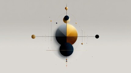 Poster - A visually striking arrangement of overlapping spheres in various sizes and muted tones creates a dynamic composition. This artwork emphasizes balance and harmony through intricate geometric patterns.