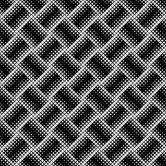 Poster - Diagonal square pattern background - black and white abstract vector design from squares