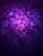 Poster - Abstract geometric pattern of overlapping triangles in shades of purple (1)