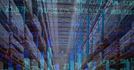 Poster - Image of data processing over warehouse